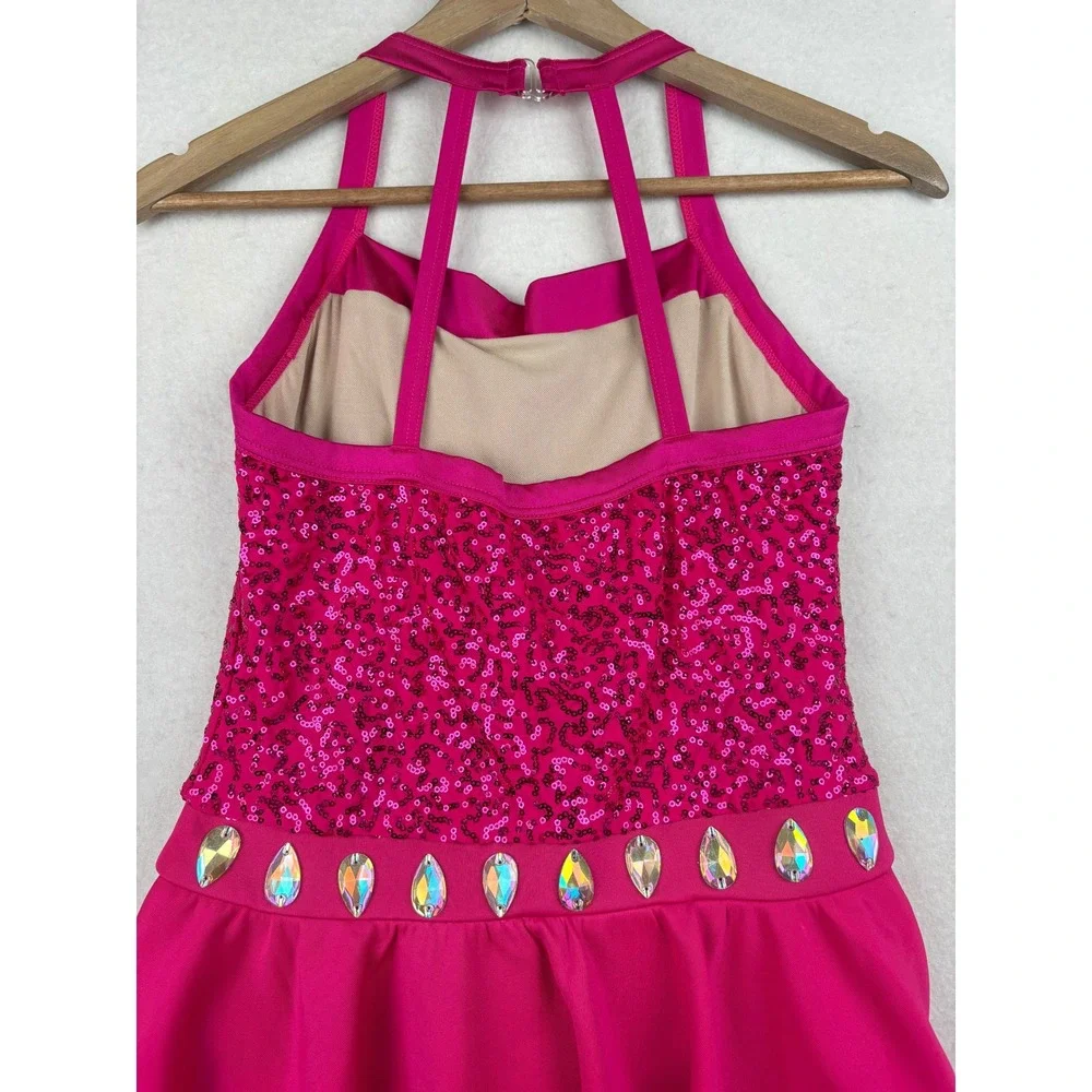 Weissman Dance Dress Girls XLC Sequin Rhinestone Performance‎ Costume